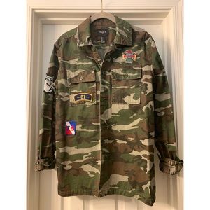 Camo Utility Jacket with Patches